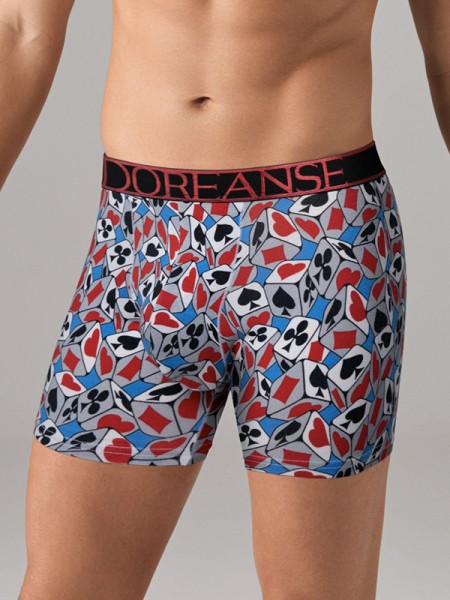 Doreanse 1869 İskambil Zar Desenli Modal Boxer
