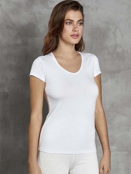 Doreanse 8593 Kadın Derin V Yaka Termal T-Shirt