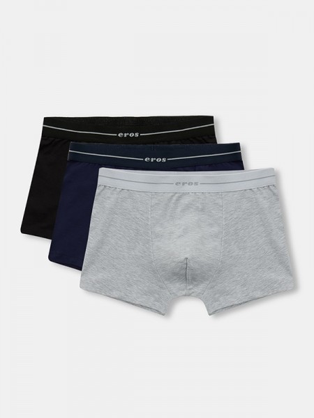 Eros ERS015 Compact Likralı 3'lü Renk Boxer Eros ERS015 Compact Likralı 3'lü Renk Boxer
