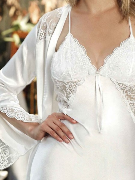 Nurteks 5192 Saten Gecelik Sabahlık Nurteks 5192 Saten Gecelik Sabahlık