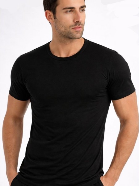 Öztaş 1005-A Erkek Süprem Bisiklet %100 Pamuk Siyah Fanila