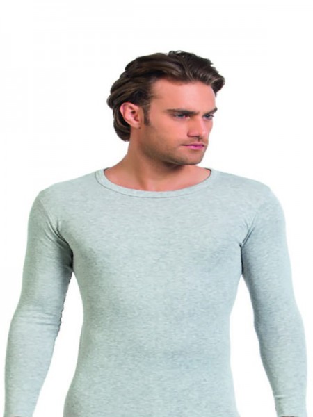 Öztaş 1018-A Erkek Ribana O Yaka Uzunkol Fanila Melanj