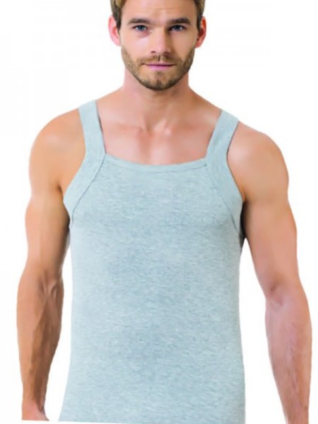 Öztaş 1030-A Erkek Geniş Biyeli Atlet Melanj Renkler