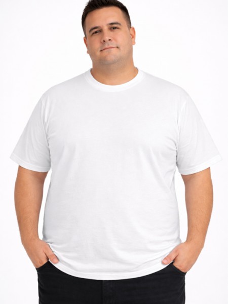 Öztaş 1037-A Erkek Battal Beden %100 Pamuk Bisiklet Yaka