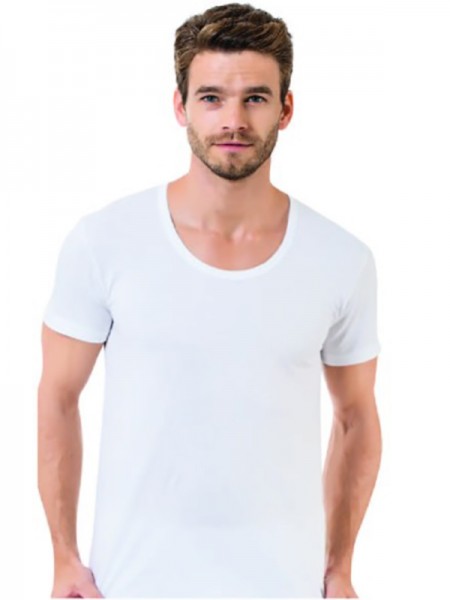 Öztaş 1091-A Erkek %100 Pamuk Açık Yaka Bisiklet Atlet