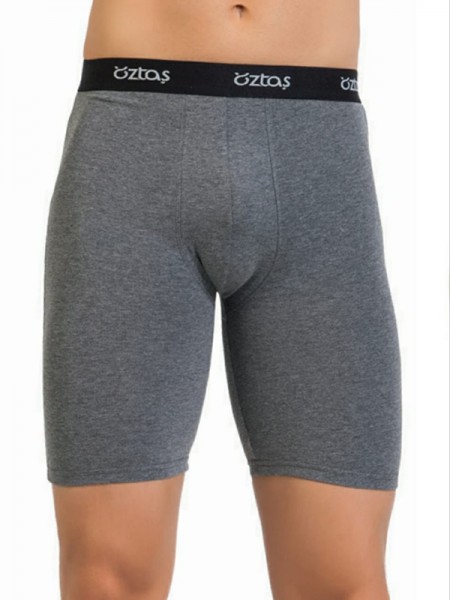 Öztaş 1737-A Erkek Likralı Uzun Boxer Melanj