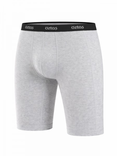 Öztaş 1737-A Erkek Likralı Uzun Boxer Melanj