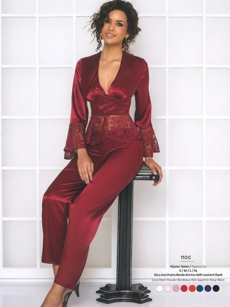 PIERRE CARDIN Saten Pijama Takımı PIERRE CARDIN Saten Pijama Takımı