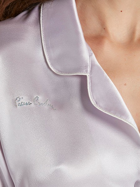 Pierre Cardin 1200 VİOLA Saten Biyeli Pijama Takımı