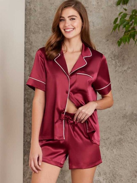 Pierre Cardin 1205 Saten Biyeli Pijama Takımı