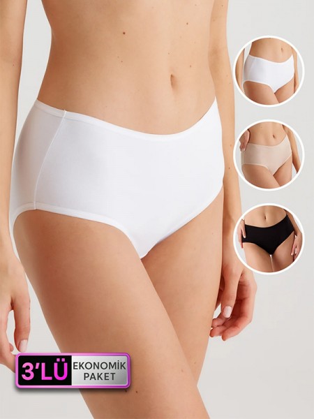 Pierre Cardin 2033 Yüksek Bel Basic Slip 3'lü Paket Pierre Cardin 2033 Yüksek Bel Basic Slip 3'lü Paket