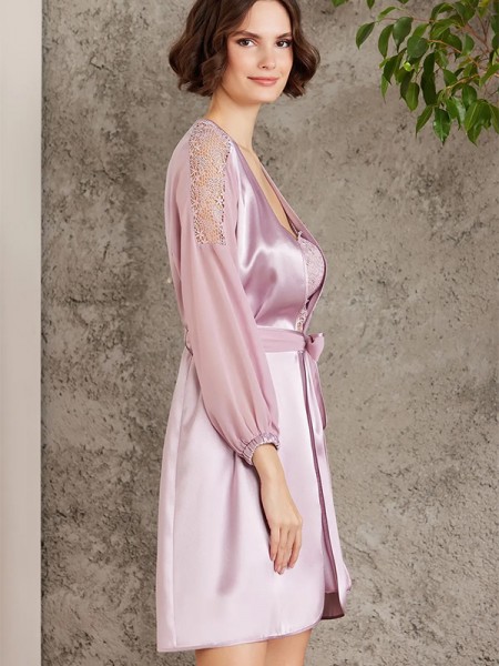 Pierre Cardin 6005 ROSE Saten 6'lı Set Gecelik Takımı