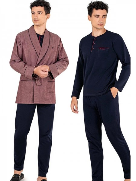 Pierre Cardin 5610 Pamuklu 3'lü Robdöşambr Pijama Takım Pierre Cardin 5610 Pamuklu 3'lü Robdöşambr Pijama Takım