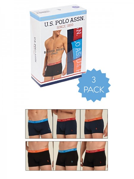 U.S. Polo 80253 3'lü Paket Likralı Erkek Boxer