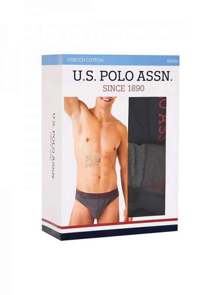 U.S. Polo 80436 Modal Likralı Erkek Slip 3'lü Paket