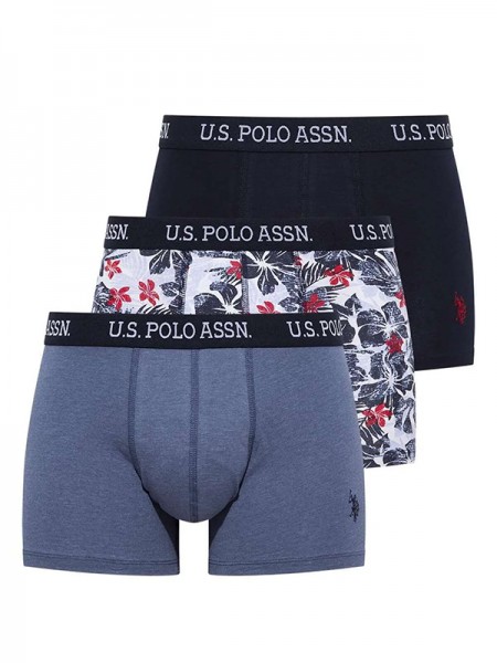 U.S. Polo 80447 Likralı Erkek Boxer 3'lü Paket