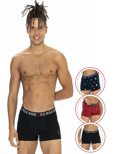 U.S. Polo 80528 Asorti Likralı Erkek Boxer 3'lü Paket U.S. Polo 80528 Asorti Likralı Erkek Boxer 3'lü Paket