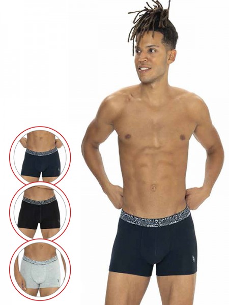 U.S. Polo 80543 Likralı Erkek Boxer 3'lü Paket U.S. Polo 80543 Likralı Erkek Boxer 3'lü Paket