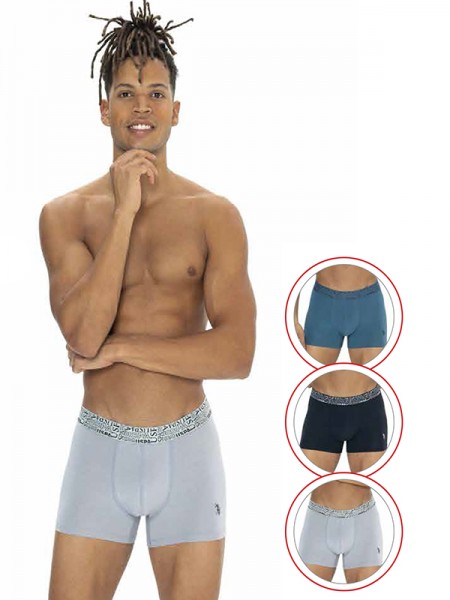 U.S. Polo 80543 Likralı Erkek Boxer 3'lü Paket