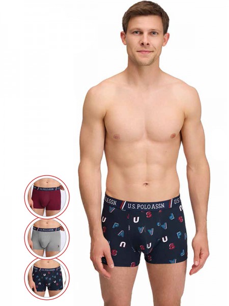 U.S. Polo 80583 Baskı Desen Likralı Boxer 3'lü Paket U.S. Polo 80583 Baskı Desen Likralı Boxer 3'lü Paket
