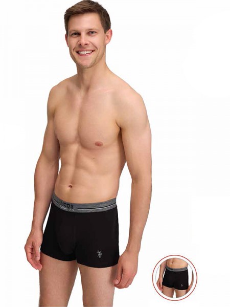U.S. Polo 80586 Modal Penye Likralı Erkek Boxer 3'lü Paket