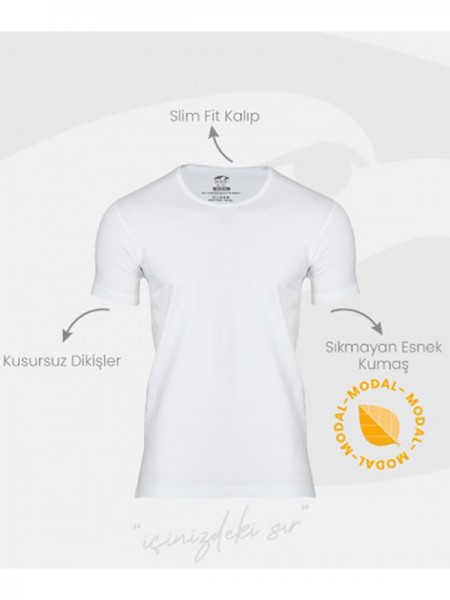 Şahin 10066 Moda Bisiklet Yaka Erkek Badi 6 Adet