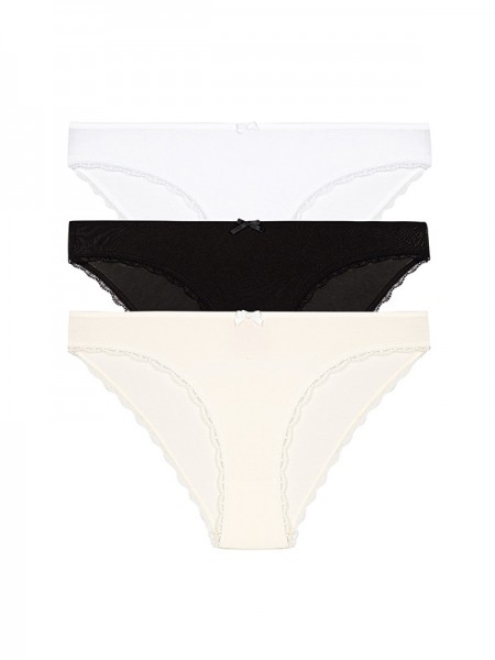 Şahin 30622 Kadın Likralı Bikini Slip 3 Adet