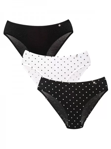 Kom POLKA Pamuk Modal Likralı Kadın Külot 3'lü Paket