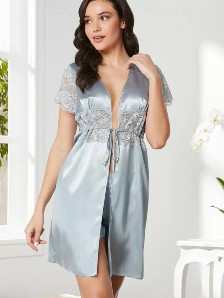 Pierre Cardin 1020 Saten Midi Sabahlık