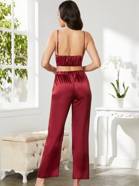 Pierre Cardin 2075 Saten Sabahlık Pijama Takımı 3'lü Set Pierre Cardin 2075 Saten Sabahlık Pijama Takımı 3'lü Set