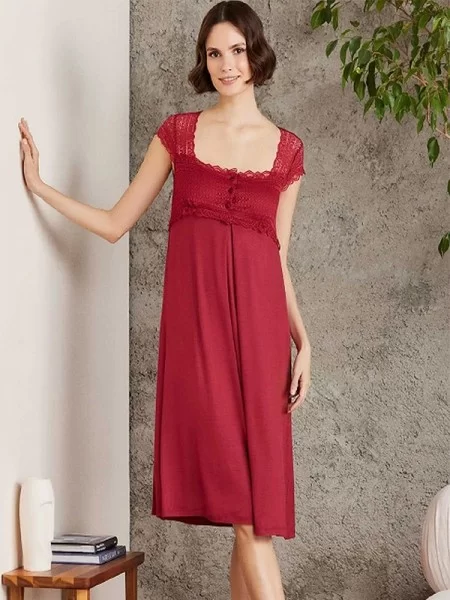Pierre Cardin 4005 Penye Dantelli Gecelik Sabahlık Takımı Pierre Cardin 4005 Penye Dantelli Gecelik Sabahlık Takımı