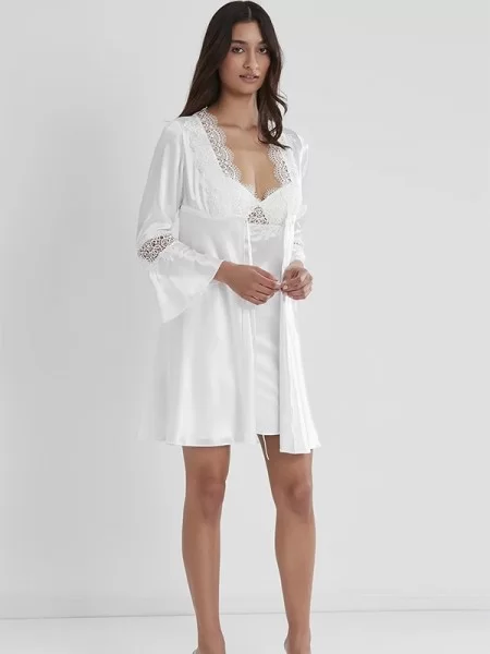 Pierre Cardin 6325 EKRU Kısa Saten Altılı Çeyiz Seti