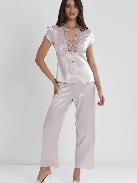 Pierre Cardin 6325 PUDRA Kısa Saten Altılı Çeyiz Seti